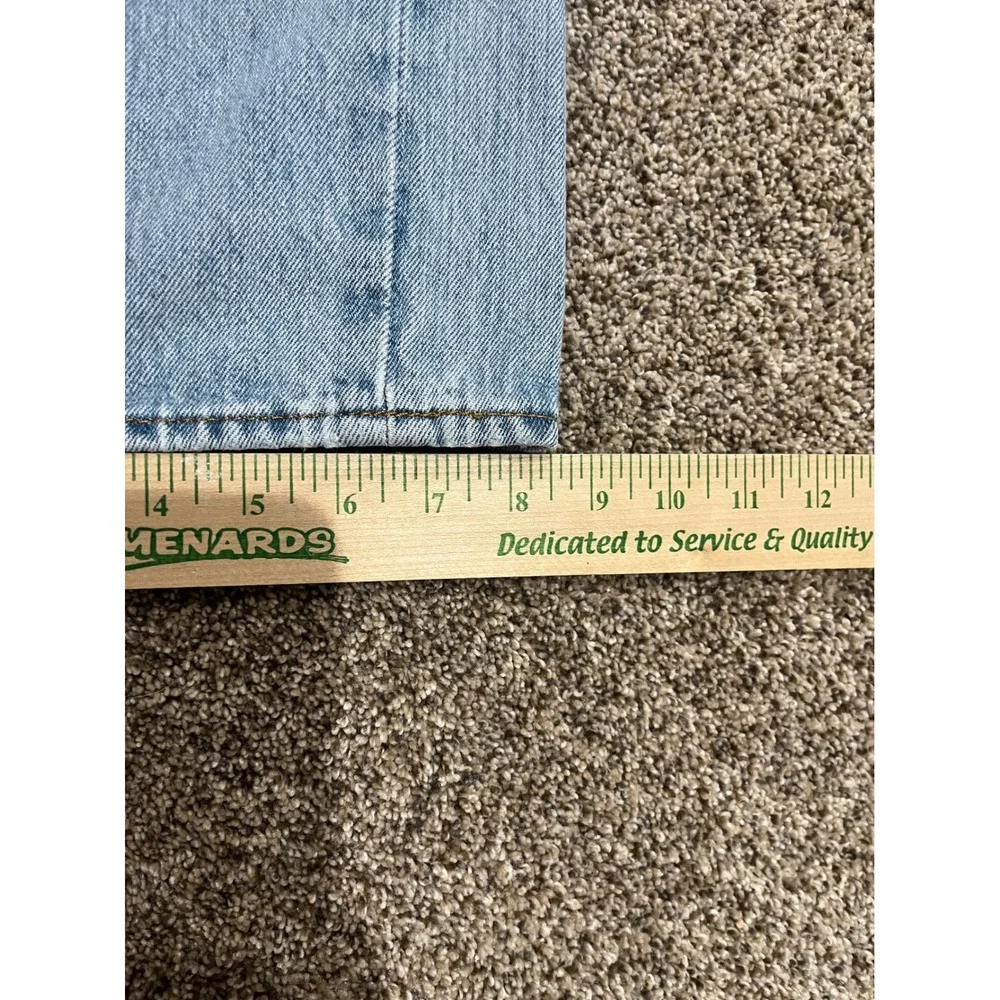 Levis 501 Original Fit Jeans Men 38x30 Light Wash Blue Denim Button Fly Straight